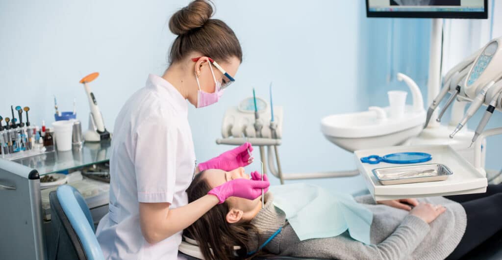 Fulham dentist working with a patient